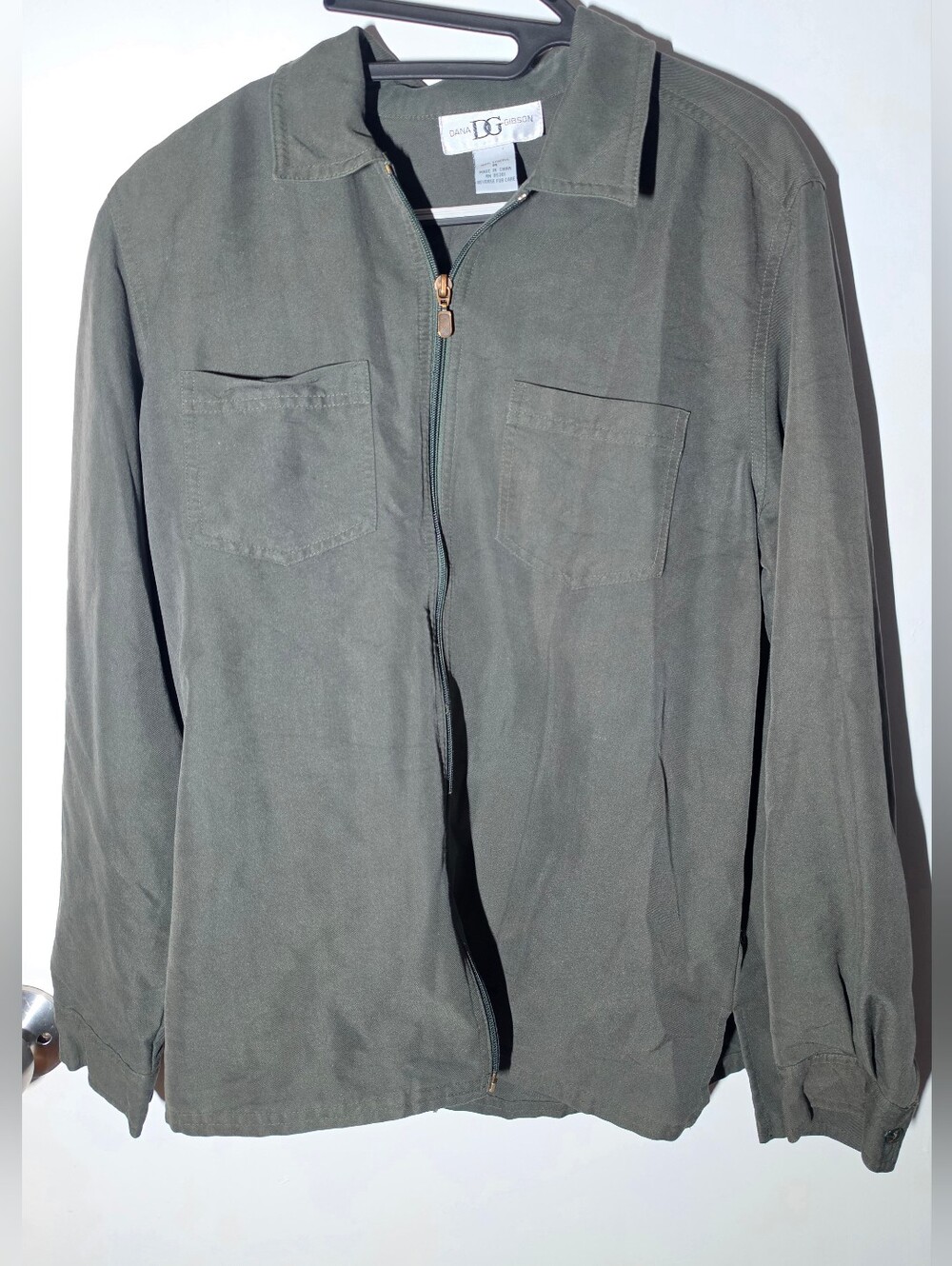 Gibson Olive Green Zip-Front Shirt Jacket